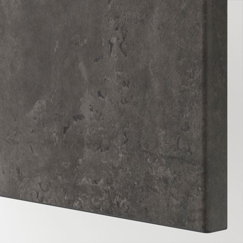 BESTA/KALLVIKEN, wall cabinet, black-brown/dark grey, 60x22x64 cm
