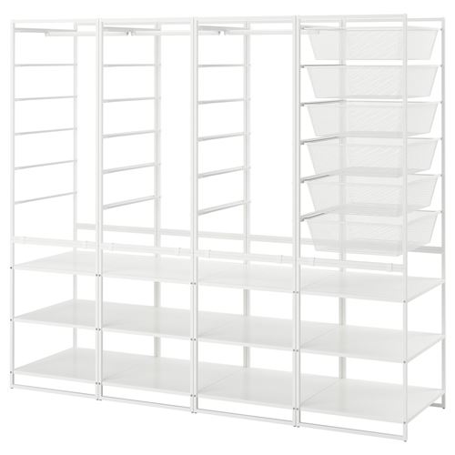 JONAXEL, open storage unit, white, 198x51x173 cm