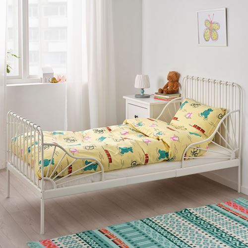 MINNEN/LURÖY, extendable bed, white, 80x200 cm
