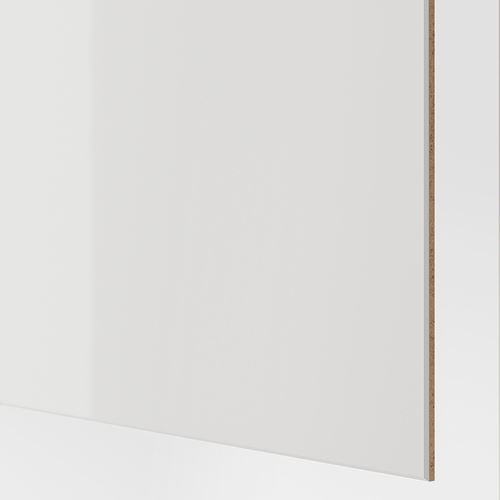 HOKKSUND, sürgü kapak paneli, parlak cila-açık gri, 100x236 cm