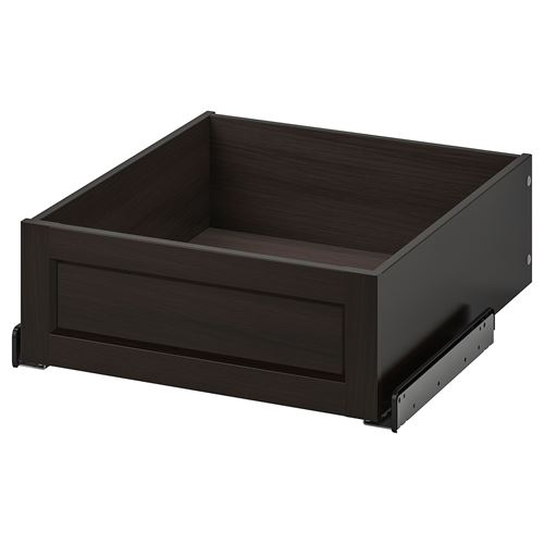 KOMPLEMENT, drawer with framed front, blackbrown, 50x58 cm