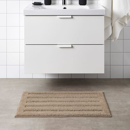 EMTEN, bath mat, dark beige, 50x80 cm