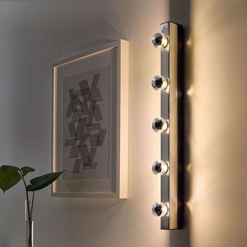 MUSIK, wall lamp, chrome-plated, 60 cm