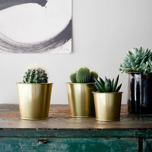 DAIDAI, plant pot, brass colour, 12 cm