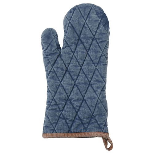 GRILLTIDER, fırın eldiveni, mavi-kahverengi, 36 cm