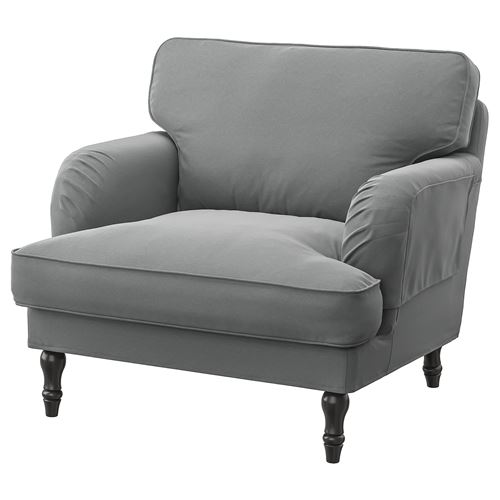STOCKSUND, arm chair cover, ljungen medium grey