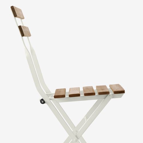 TARNÖ, katlanabilir sandalye, beyaz-kahverengi