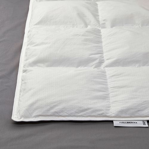 FJALLBRACKA, tek kişilik kışlık yorgan, beyaz, 150x200 cm