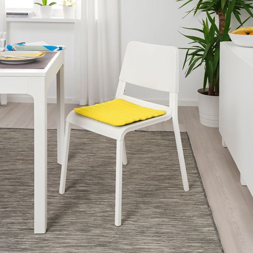 HERDIS, sandalye minderi, sarı, 37x37x1.8 cm