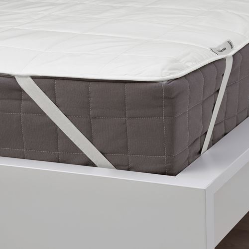 ANGSKORN, mattress protector, white, 160x200 cm