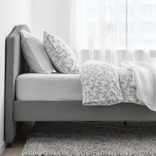 HAUGA, double bed, vissle grey, 160x200 cm