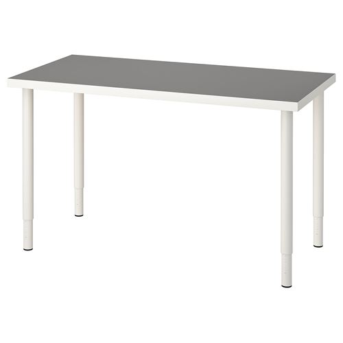 LINNMON/OLOV çalışma masası açık gribeyaz 120x60 cm IKEA Çalışma