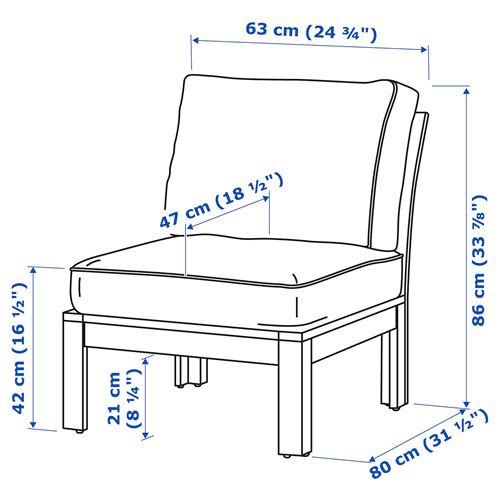 APPLARÖ, tekli koltuk, kahverengi, 63x80 cm