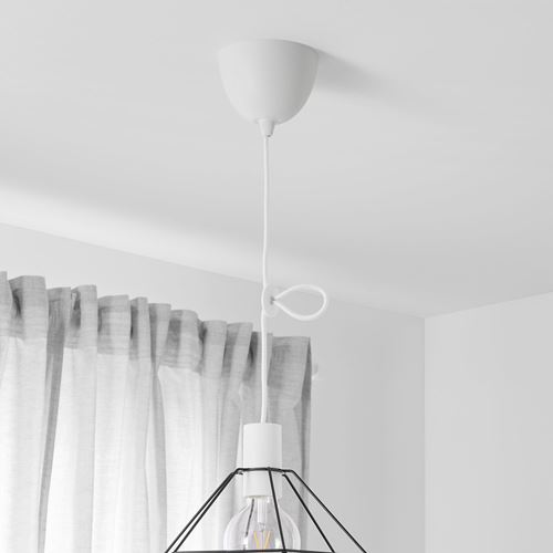 SUNNEBY, tavan lambası kablo seti, beyaz, 1.8 m