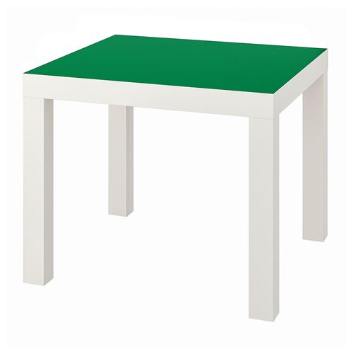 LACK, yan sehpa, beyaz-yeşil, 55x55 cm