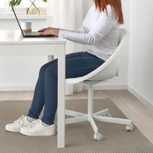 LOBERGET/BLYSKAR, çalışma sandalyesi, beyaz