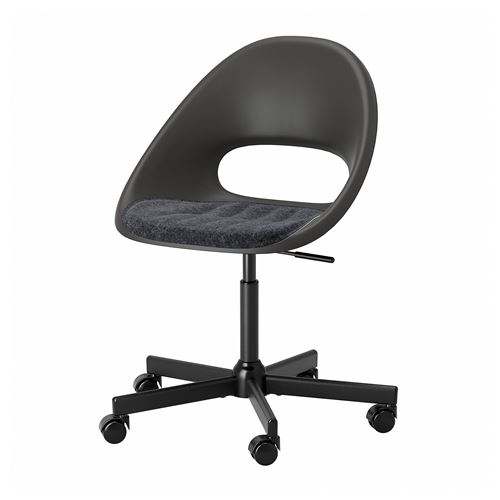 ELDBERGET/MALSKAR, çalışma sandalyesi, siyah-koyu gri