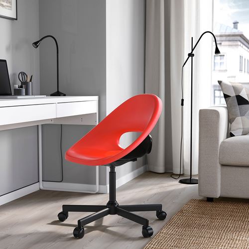 ELDBERGET / MALSKÄR swivel chair, dark gray/black - IKEA
