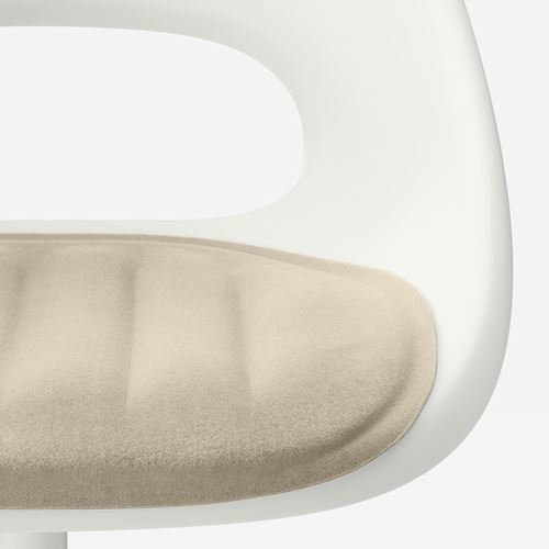 LOBERGET/BLYSKAR, çalışma sandalyesi, beyaz-bej