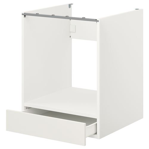 ENHET, built-in oven cabinet, white, 60x60x75 cm