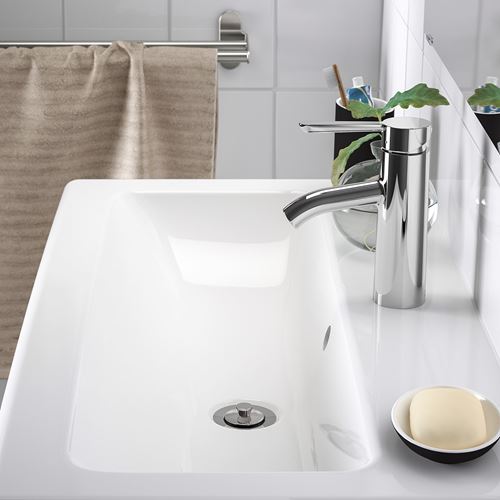 TVALLEN, tekli lavabo, beyaz, 84x43x5 cm