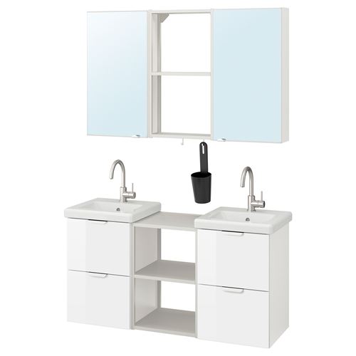 ENHET white-high gloss white 60x15x75 cm bathroom wall cabinet | IKEA