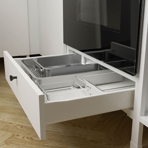 ENHET, built-in oven cabinet, white, 60x60x75 cm