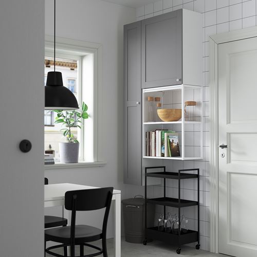 ENHET white/grey 90x32x180 cm shelving unit IKEA
