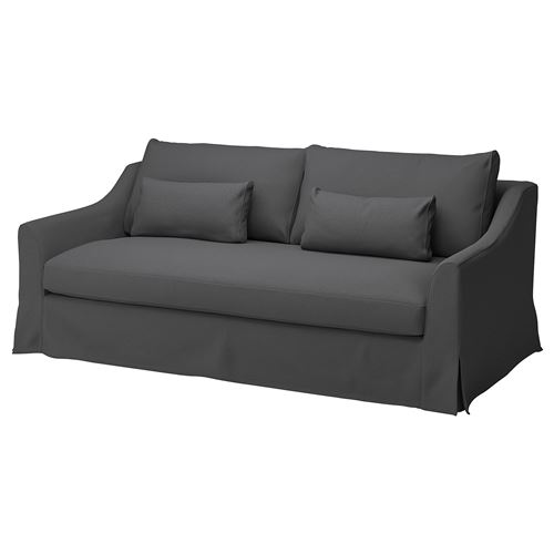 FARLÖV, 3-seat sofa cover, flodafors grey