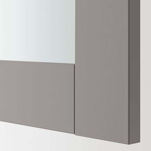 ENHET, duvar dolabı, beyaz-gri, 80x15x75 cm