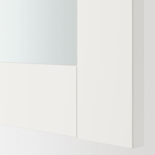 ENHET, aynalı kapak, beyaz, 40x75 cm