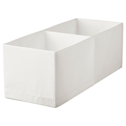 STUK, bölmeli kutu, beyaz, 20x51x18 cm
