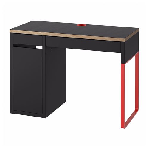 MICKE, çalışma masası, antrasit-kırmızı, 105x50 cm