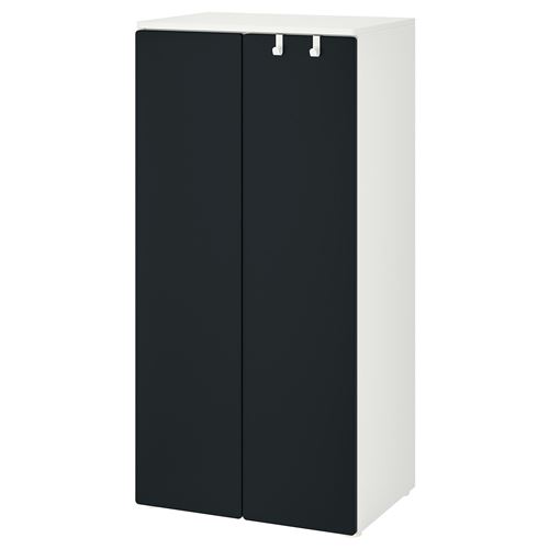 PLATSA/SMASTAD, children's wardrobe, white-blackboard, 60x40x123 cm
