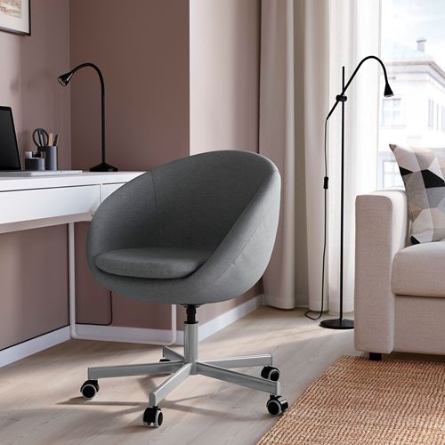 SKRUVSTA, office chair, vissle grey