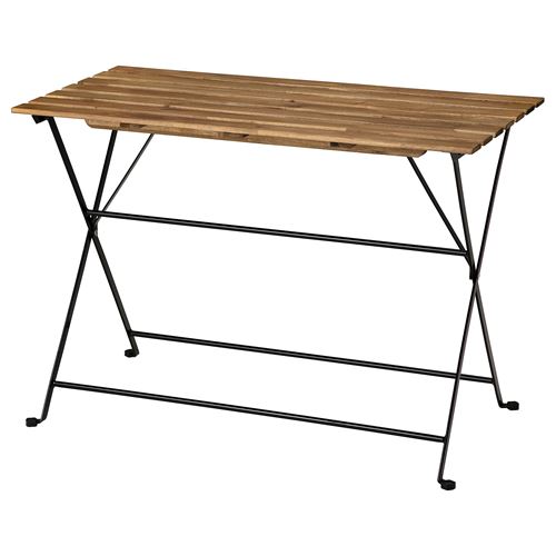 TARNÖ, foldable table, black-brown, 100x54 cm