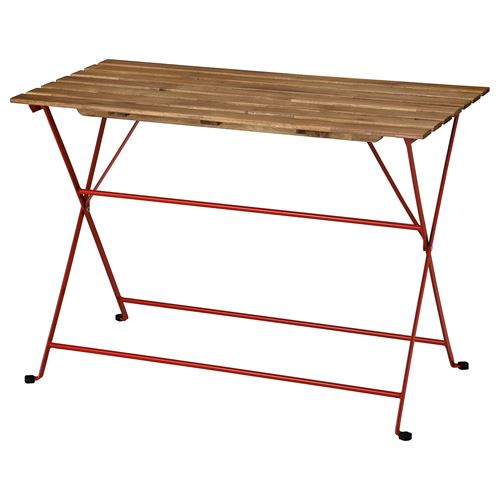 TARNÖ, katlanabilir masa, kırmızı-kahverengi, 100x54 cm