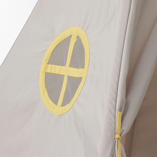 HÖVLIG, çadır, gri-sarı, 120 cm