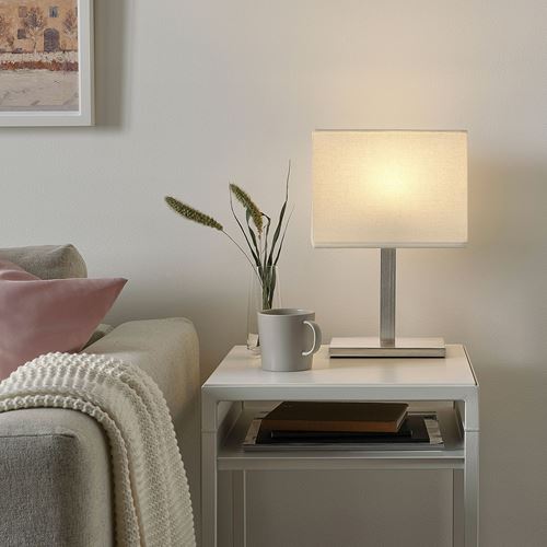 TOMELILLA, masa lambası, nikelaj kaplama-beyaz, 36 cm