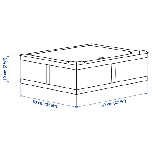 SKUBB, storage box, dark grey, 69x55x19 cm