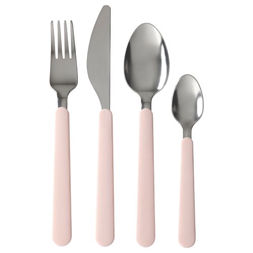UPPHOJD, cutlery set, pink