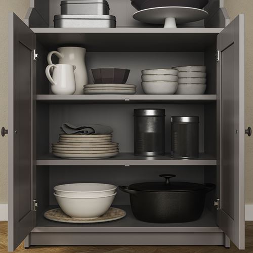 HAUGA, storage combination, grey, 279x46x199 cm