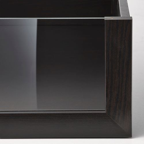 KOMPLEMENT, drawer with glass front, blackbrown, 50x58 cm