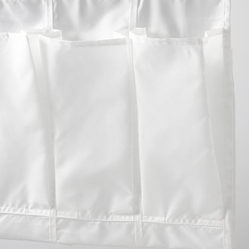 SKUBB, storage with compartments, white, 55x150 cm