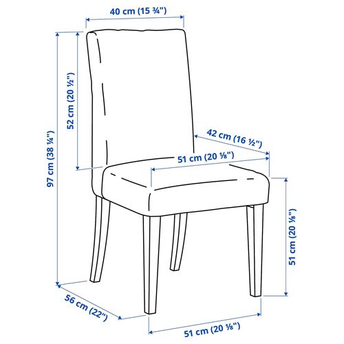 HENRIKSDAL, chair frame, white