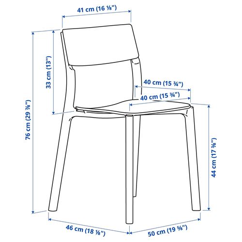 MELLTORP/JANINGE, mutfak masası takımı, beyaz, 4 sandalyeli