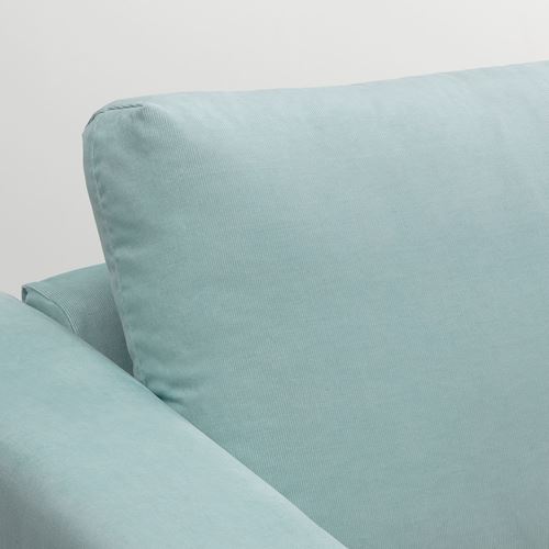 VIMLE, 3'lü kanepe ve uzanma koltuğu, saxemara açık mavi