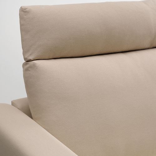 VIMLE, 2-seat sofa and chaise longue, Hallarp beige