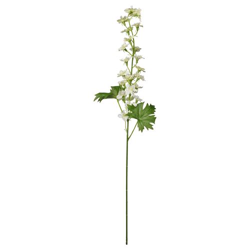 SMYCKA, artificial flower, larkspur/white, 60 cm