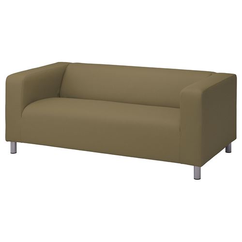 KLIPPAN, 2-seat sofa cover, vissle yellow/green